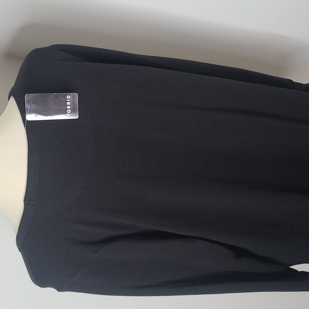 Torrid black studded rhinestone sweater soft luxurious beautiful dressy elegant - Picture 9 of 13